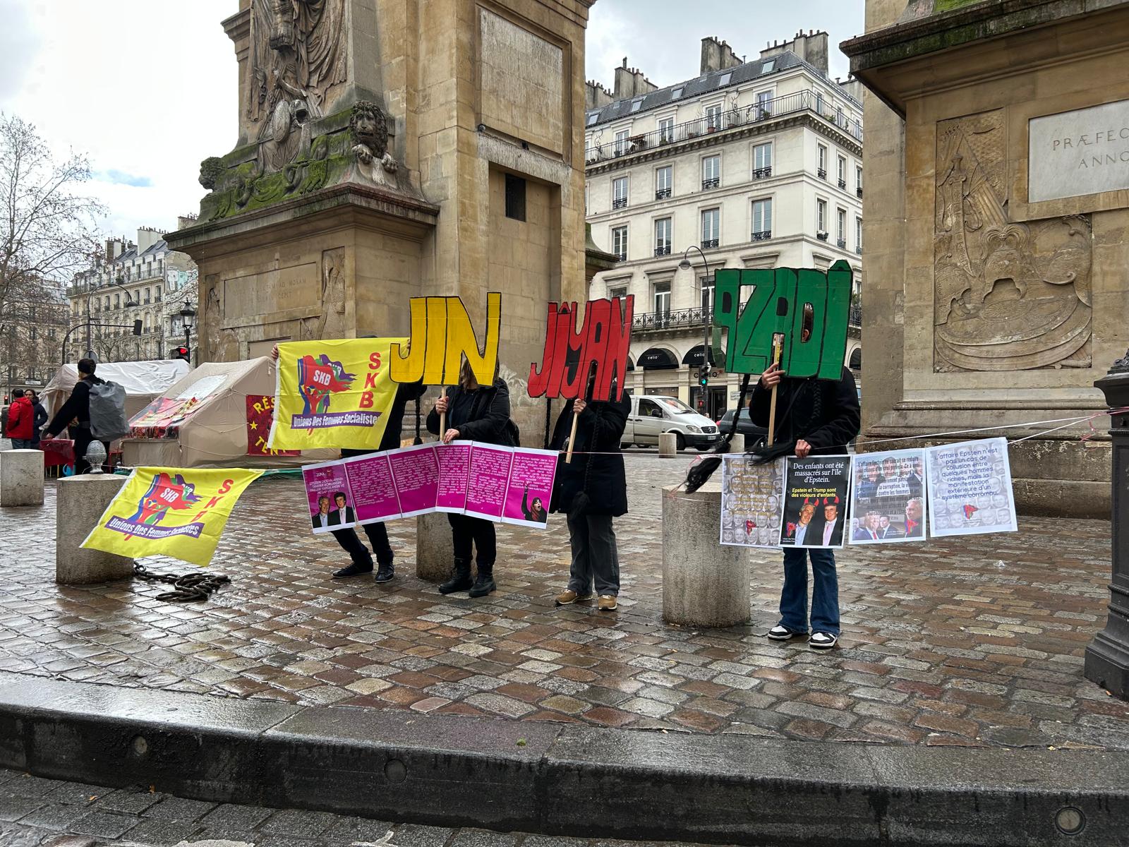 SKB'den Paris'te Epstein protestosu